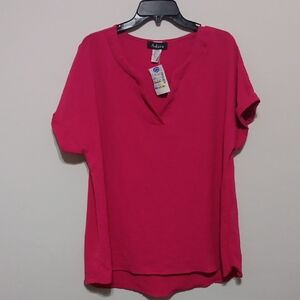 Women's Pink Short Sleeve Top